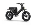 Pawkymo AR50 2X2 electric bike in matte black side profile, high‑performance dual‑motor city cruiser.
